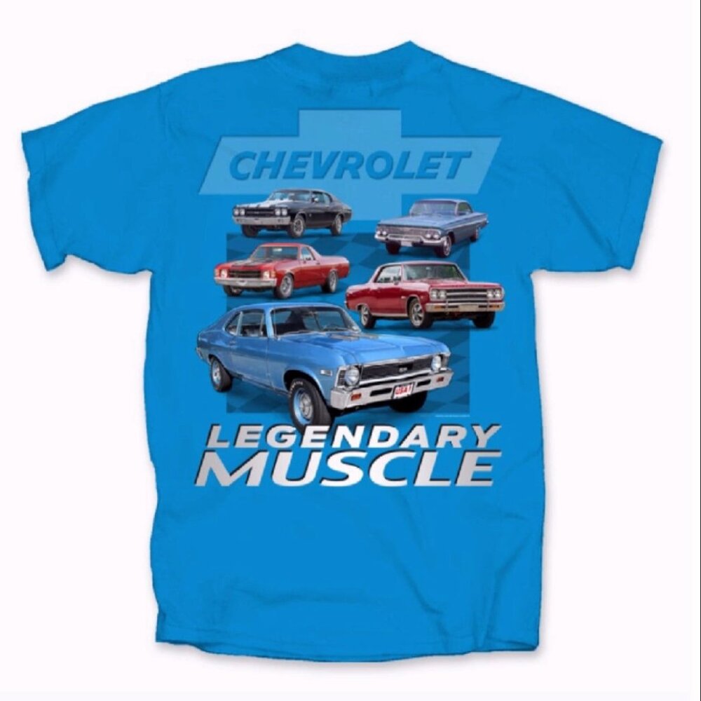 Chevy Chevrolet Legendary Muscle Short Sleeve T-Shirt NEW Fast Ship
